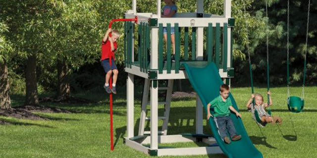 playset with firemans pole
