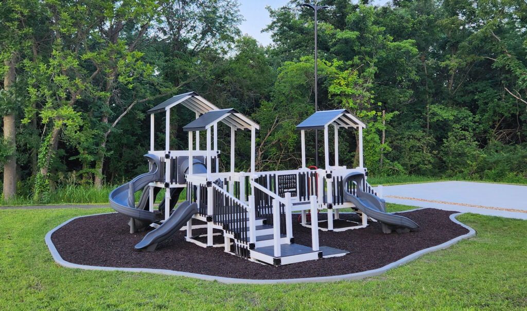 backyard space for a playset